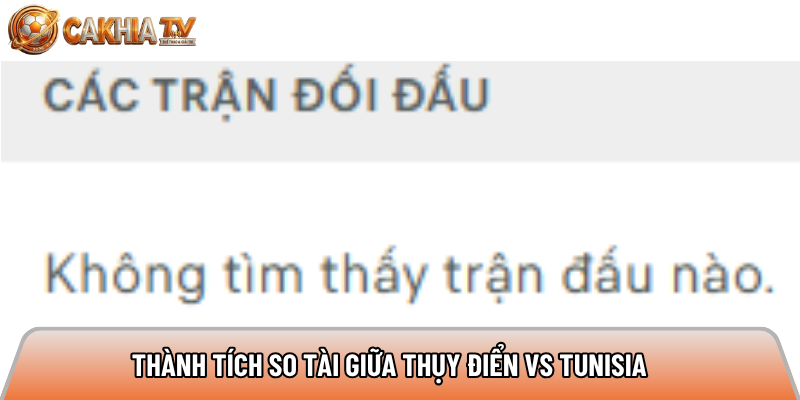 Thành tích so tài giữa Thụy Điển vs Tunisia 